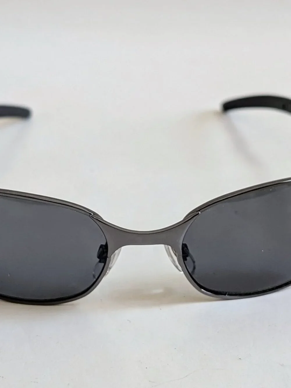 NWT Vintage 90's Rectangle Metal Sport Sunglasses (D. Gunmetal)